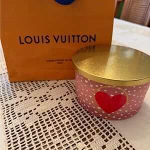 Louis Vuitton Pink Candle with Gold Lid